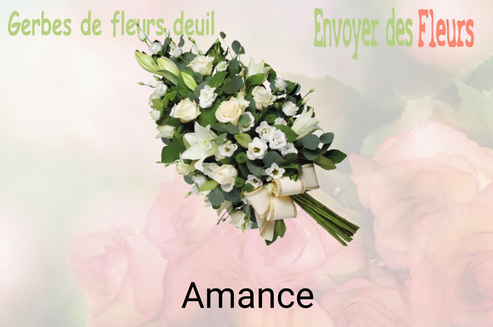 Gerbe de fleurs de deuil livrée à Amance